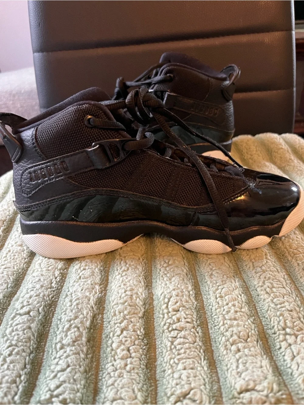 Jordan Kids’ High-Top Sneakers in Black and White